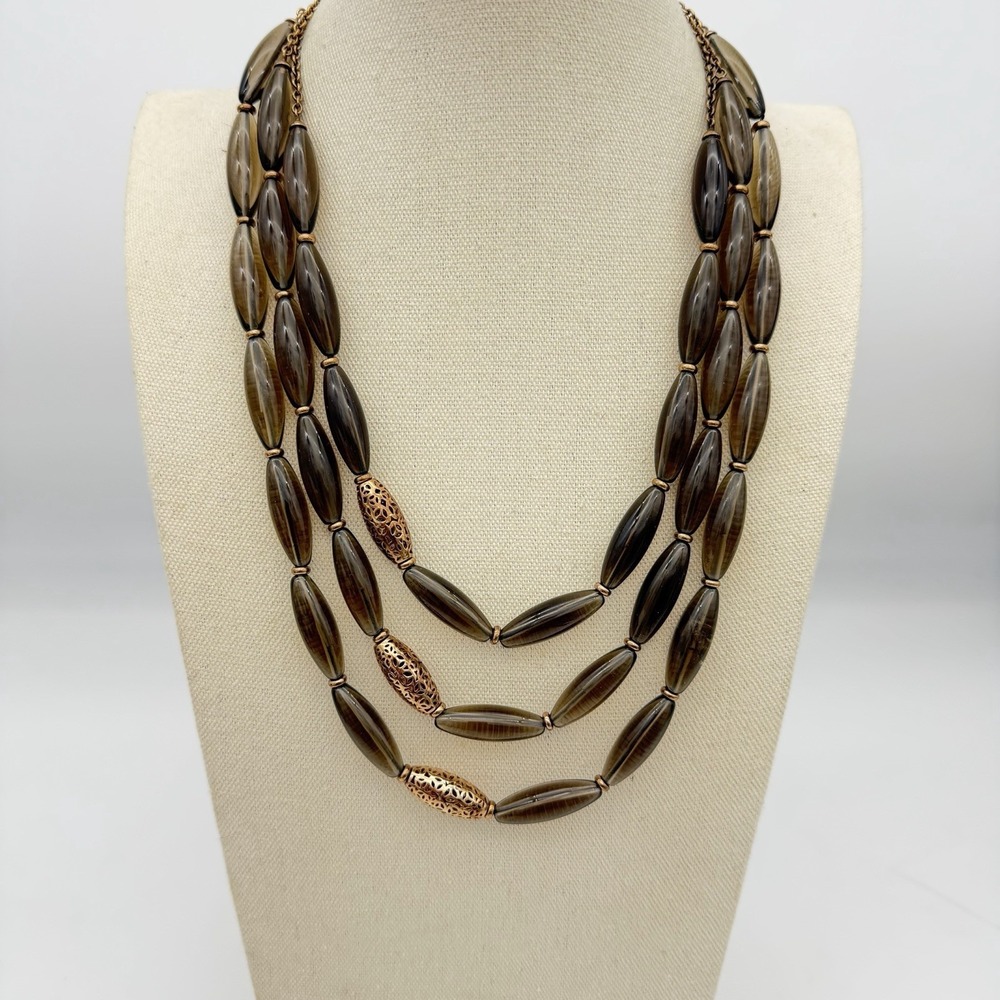Di modolo Sahara Smoky Quartz Necklace Sterling Silver 18k Rose Gold Plated Read - Picture 4 of 16